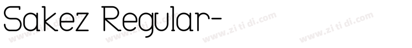 Sakez Regular字体转换